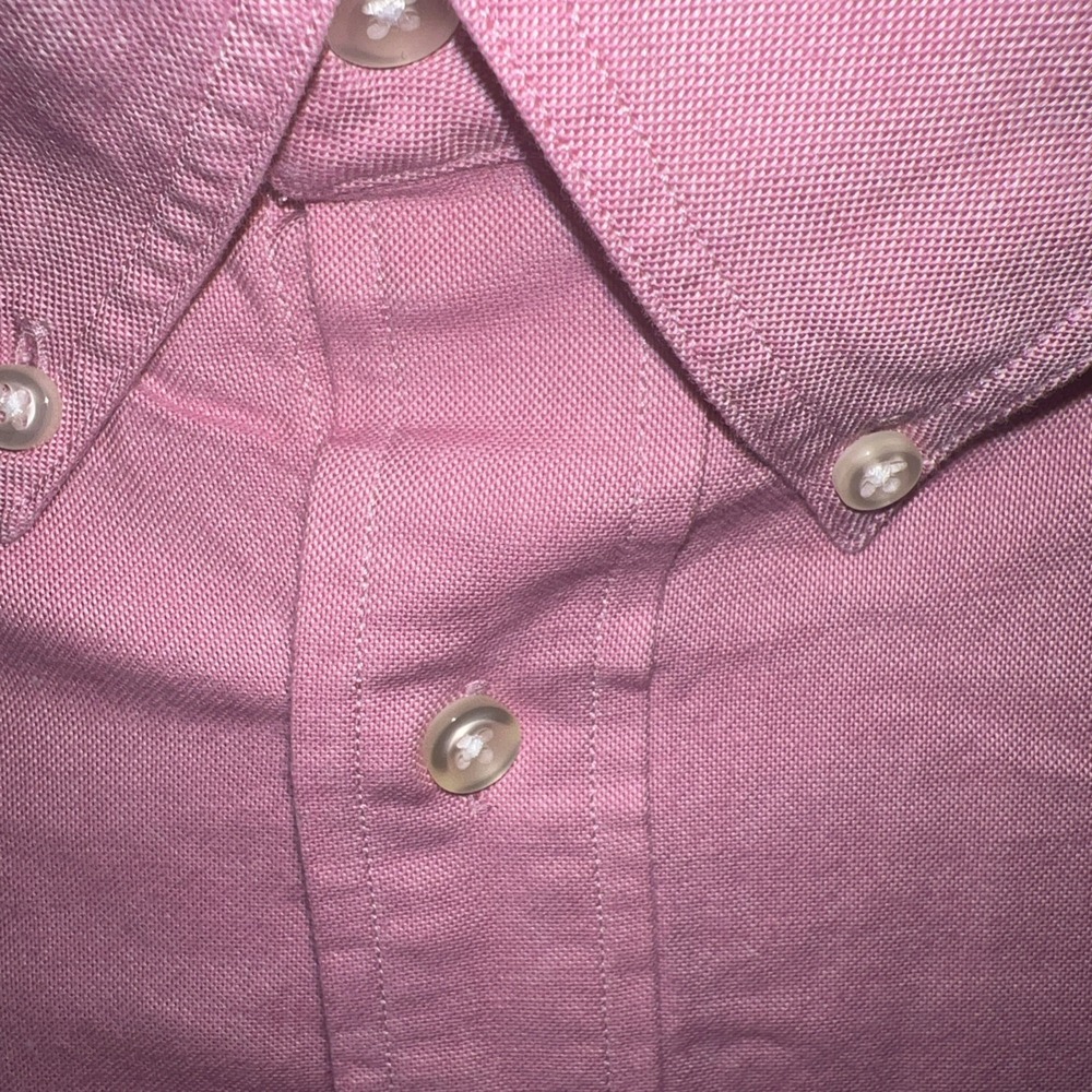 Lands End Pink Shirt 17 X 33 Unisex chest 22 no flaws 141 - Picture 6 of 9